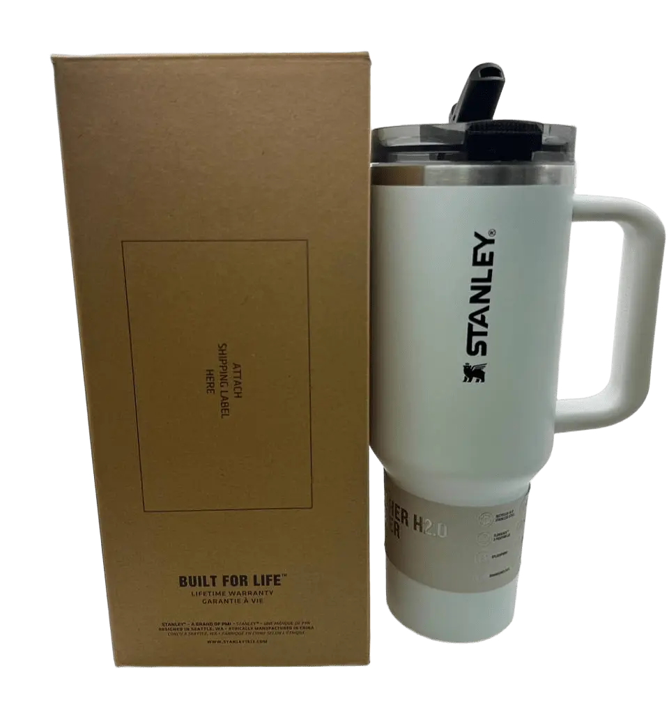 Термос термочашка Stanley Quencher ProTour Flip Straw Tumbler з нержавіючої сталі White 1,18 л KT7001985 - фото 2