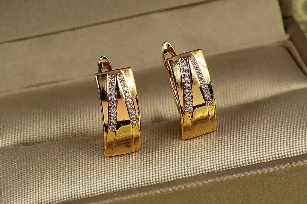 Сережки Xuping Jewelry Парус 1,6 см золотисті