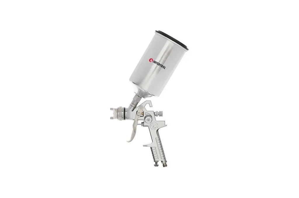 Пневматичний фарбопульт HVLP Intertool верхній бак 1000 мл x 1.3 мм - фото 3