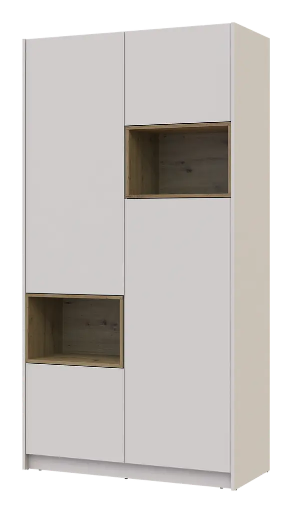 Шафа для одягу з нішою Doros Дейл Кашемір/Дуб Артизан 2 ДСП 115.2х52х220 (80737725) - фото 4