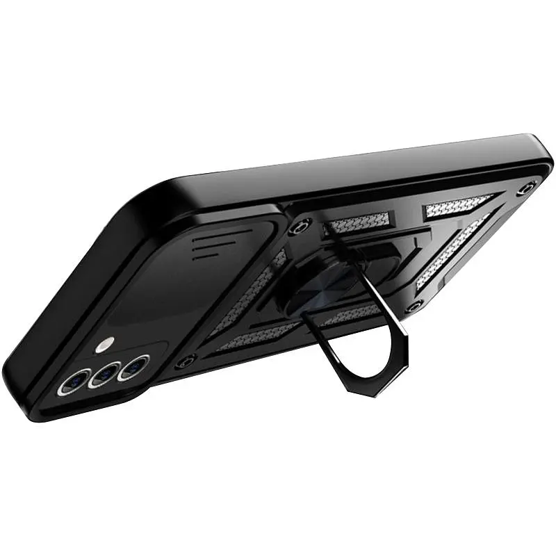 Чохол Ummi Camshield Serge Ring для Samsung Galaxy S21 Чорний / Black - фото 2