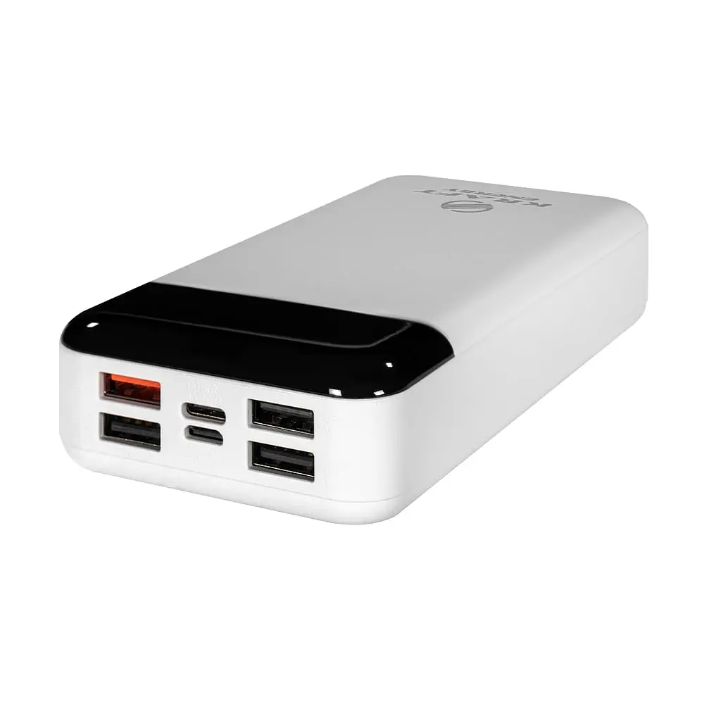 Повербанк 20000mAh Power Bank Kraft KPB-2120FCL White 22.5W QC3.0 LED-фонарь (43-00053) - фото 2