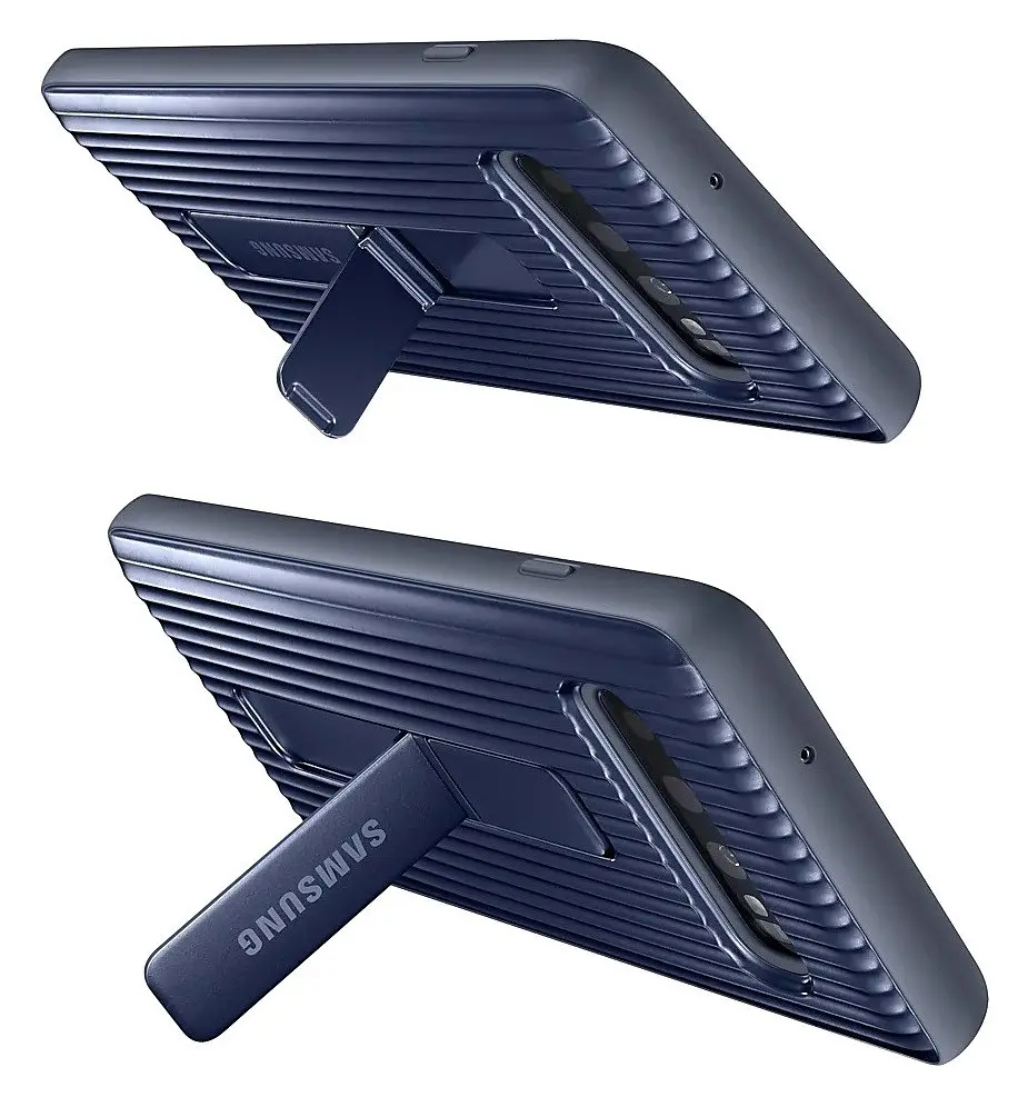 Оригінальний протиударний чохол для Samsung Galaxy S10 Protective Rugged Standing Cover Blue EF-RG973CBEGRU (G973) з підставкою - фото 2