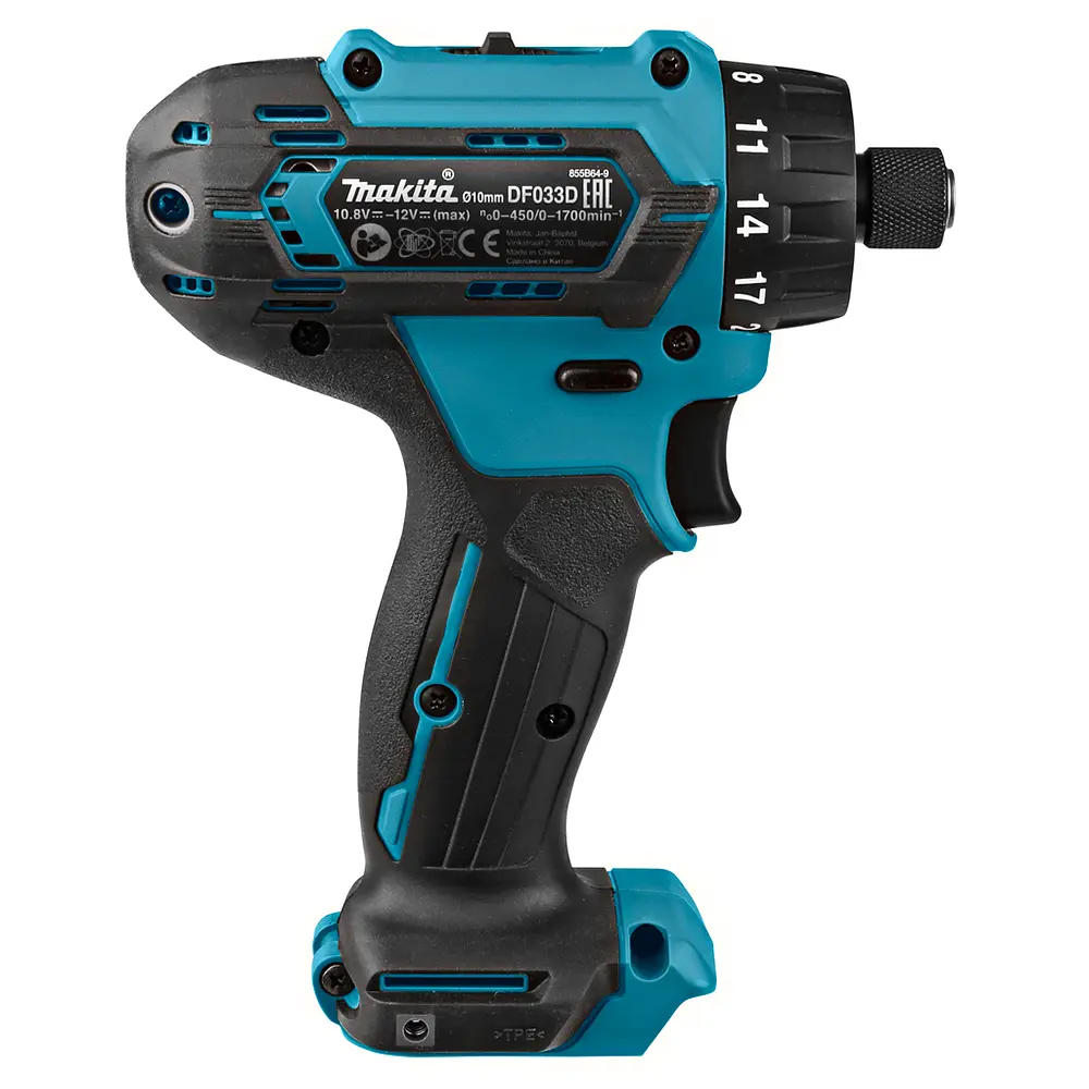 Шурупокрут акумуляторний Makita DF033DZ (30 Нм, 1/4", CXT, без акумуляторів та зарядного пристрою) - фото 5