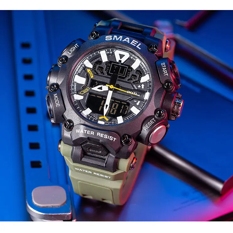 Наручний годинник чоловічий Smael 8053 Army Green (15186) - фото 2