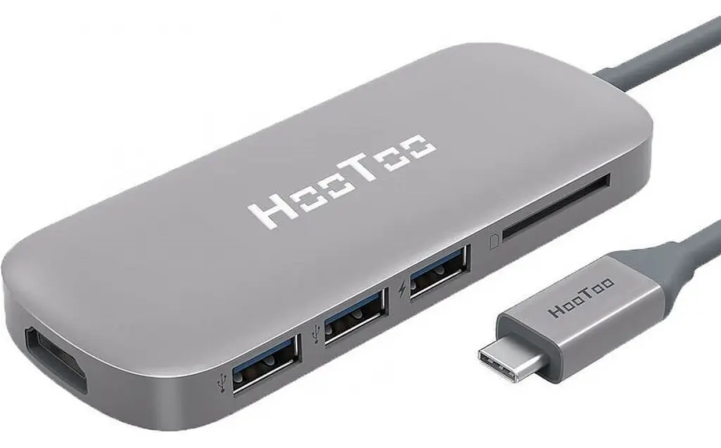 Хаб адаптер Hoob HooToo Usb-C 3.1 with Type C Charging Port HDMI Output Card Reader, 3 Usb 3.0 Ports HT-UC001 - фото 2