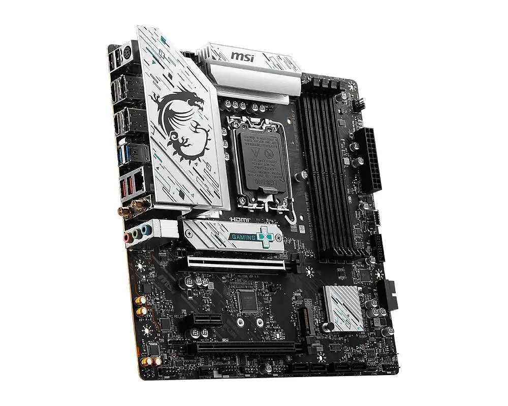 MSI Материнська плата B760M GAMING PLUS WIFI s1700 B760 4xDDR5 HDMI DP WiFi BT mATX - фото 2
