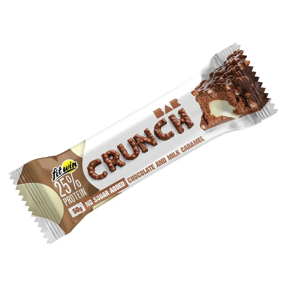 Батончик FitWin Crunch Bar 25%, 50 грам - Шоколад-молочна карамель