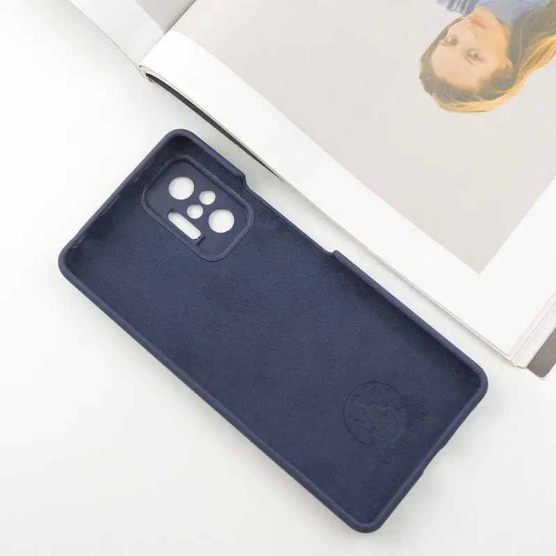 Чохол Silicone Cover Lakshmi Full Camera (AAA) для Xiaomi Redmi Note 10 Pro / 10 Pro Max Темно-синій / Midnight blue - фото 3