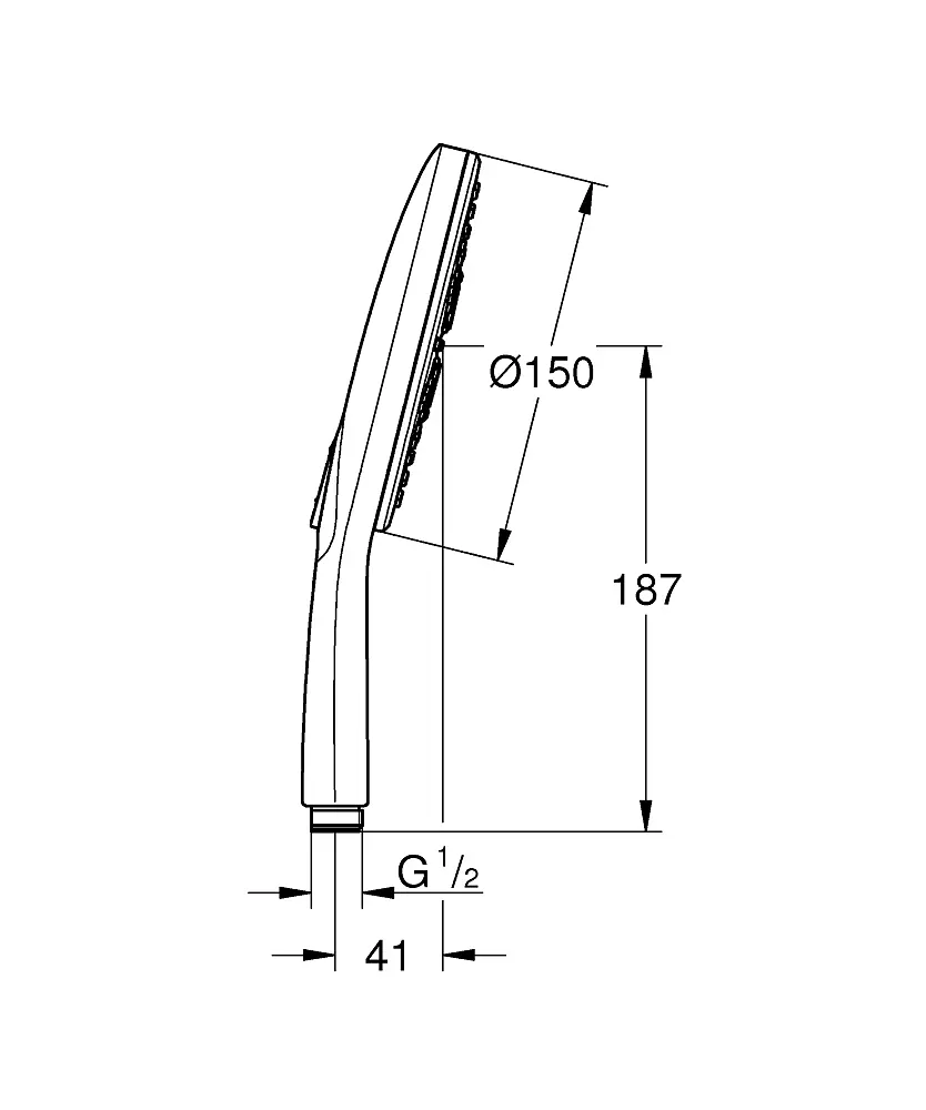Ручний душ 3 режими струменя Grohe Rainshower Smartactive 150 26553000, Хром - фото 7