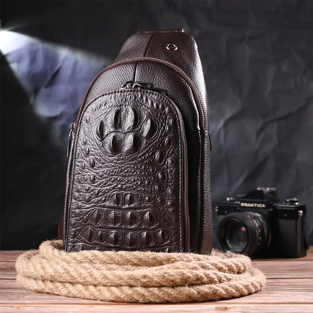 Кожаная сумка мужская Vintage 17х30х8 см sum0022418 - фото 5