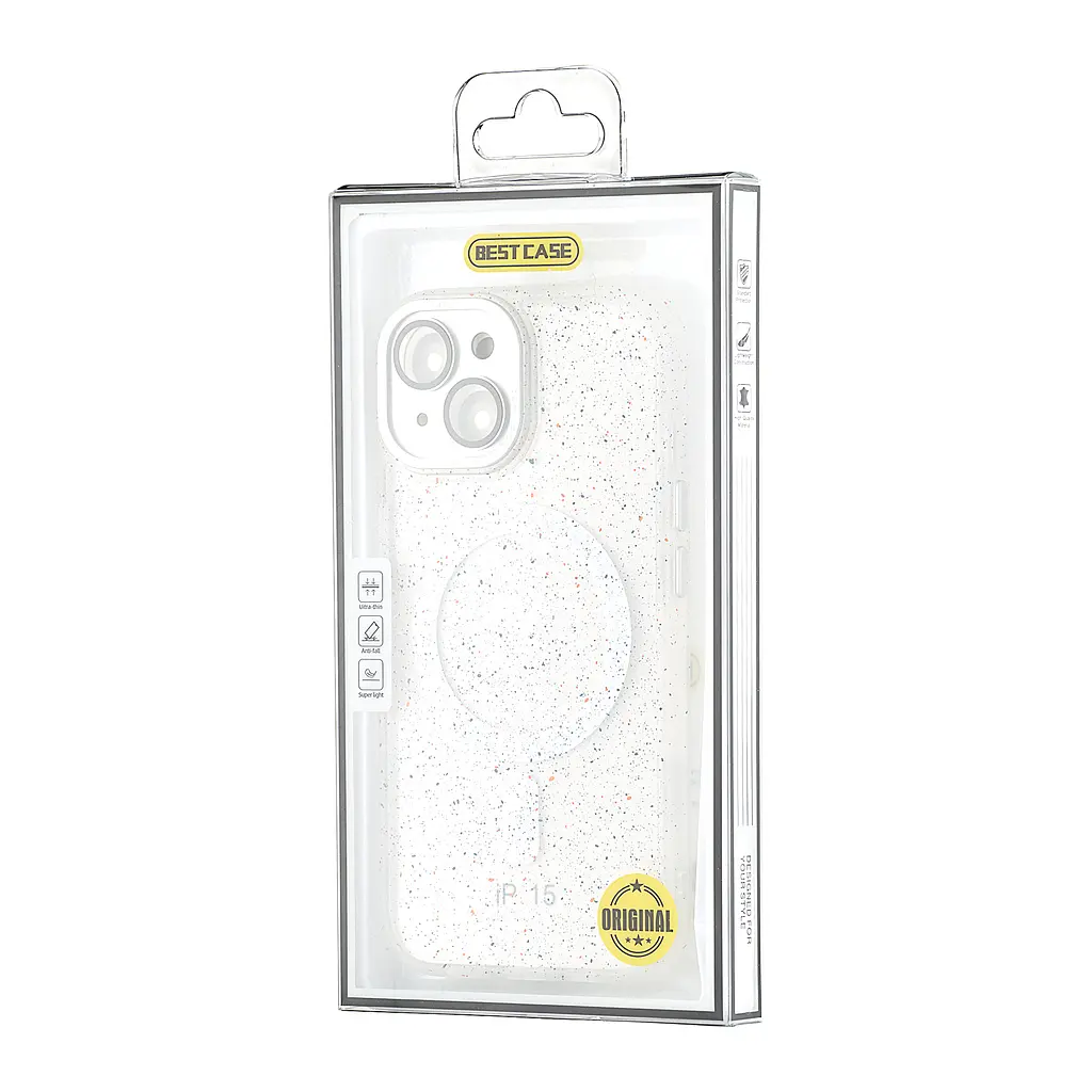 Чохол Splatter with MagSafe iPhone 15 White - фото 2