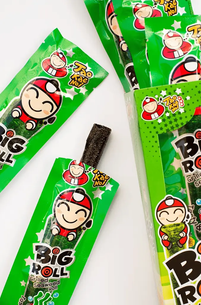 Чіпси Норі Tao Kae Noi Grilled Seaweed Big Roll Classic Flavor 9шт × 3г - фото 5