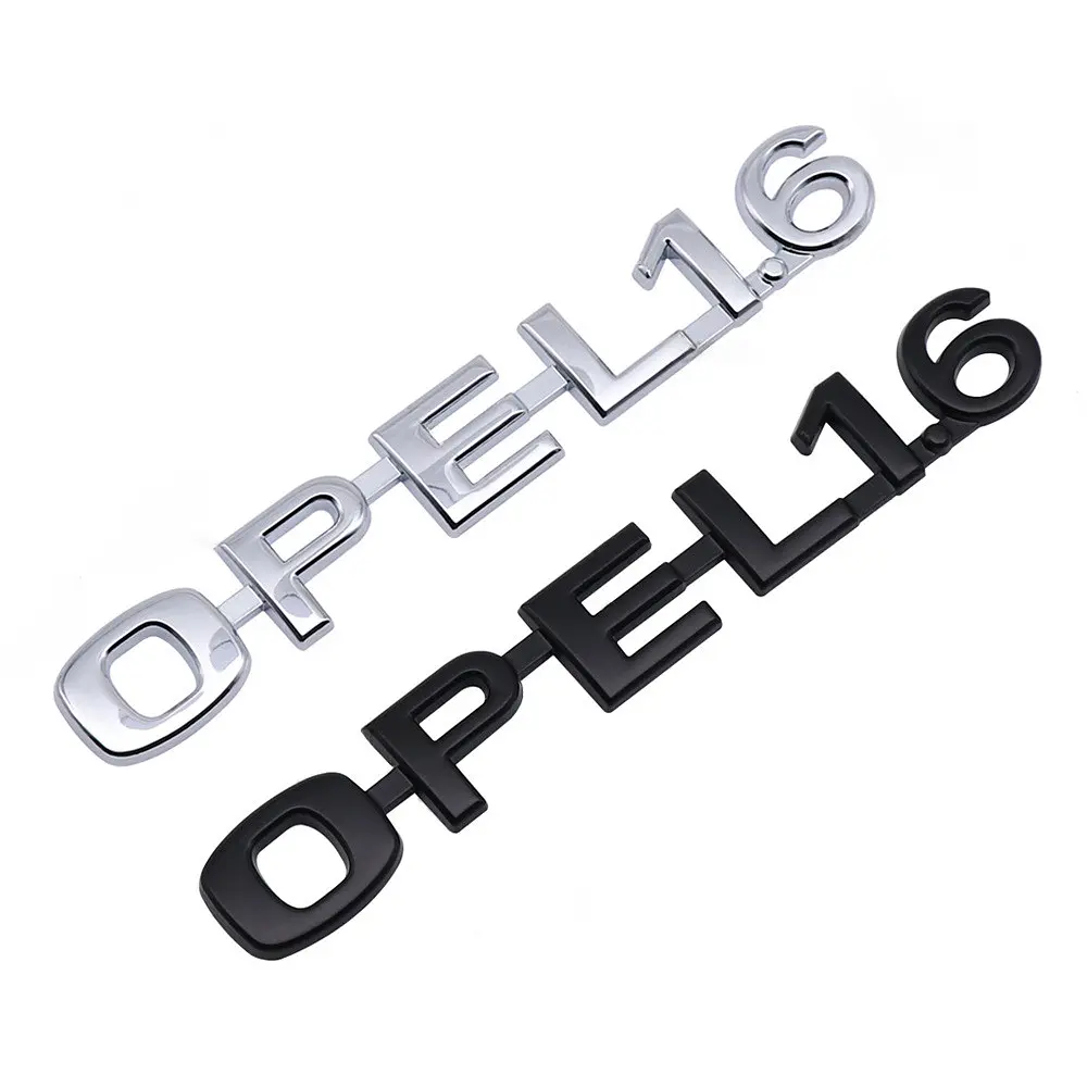 Емблема напис Opel-1.6 Опель 135х20 мм Чорна (Завод) - фото 3