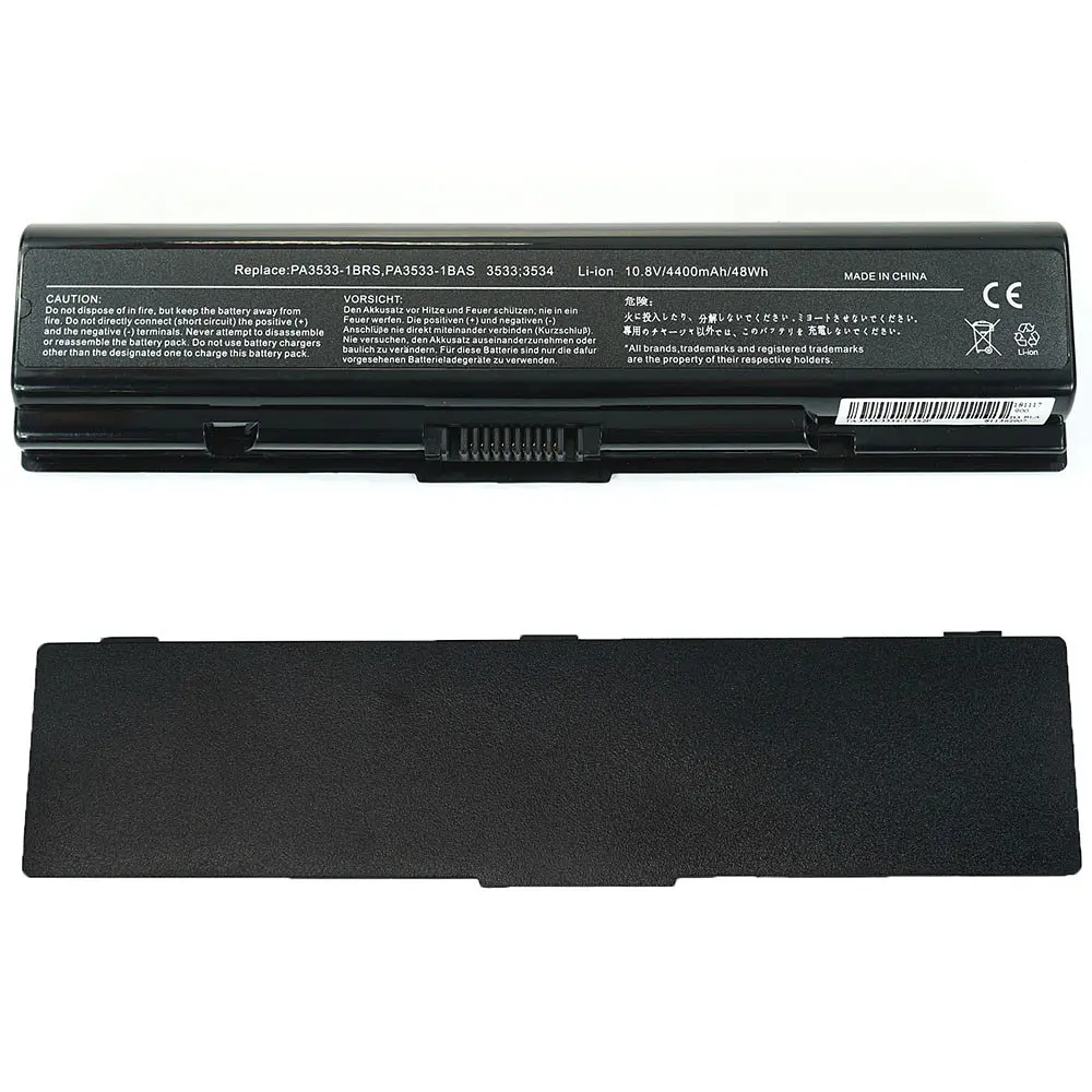 Батарея для ноутбука Toshiba PA3534 (A200 A215 A300 A350 A500 L300 L450 L500) 10.8V 4400mAh Чорний - фото 2