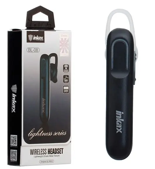 Беспроводная Bluetooth гарнитура Inkax BL-08 Black - фото 6
