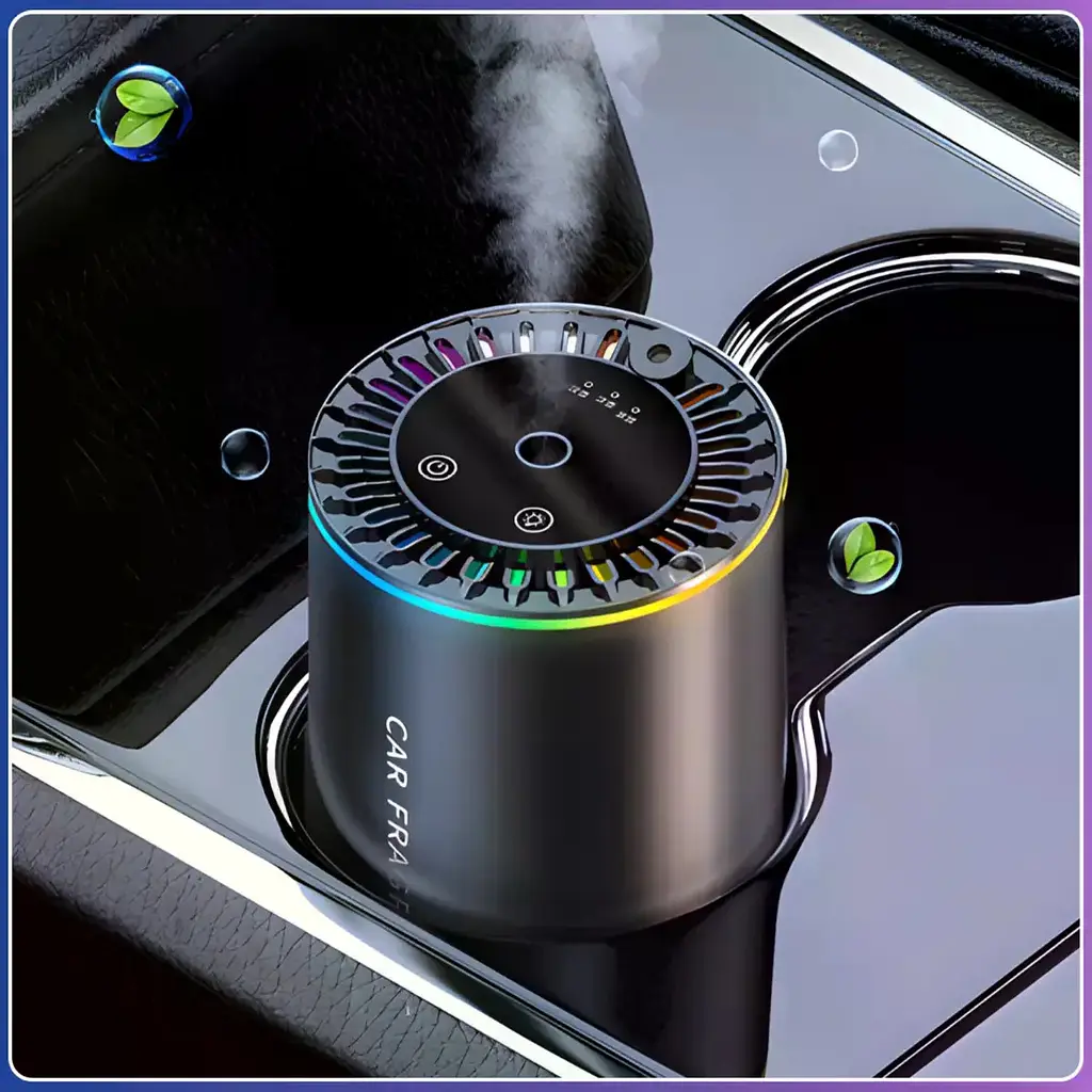 Автомобільний ароматизатор XT015 чорний з RGB-підсвіткою • Аромадифузор «зоряне небо» для авто, дому, офісу та салону машини - фото 3