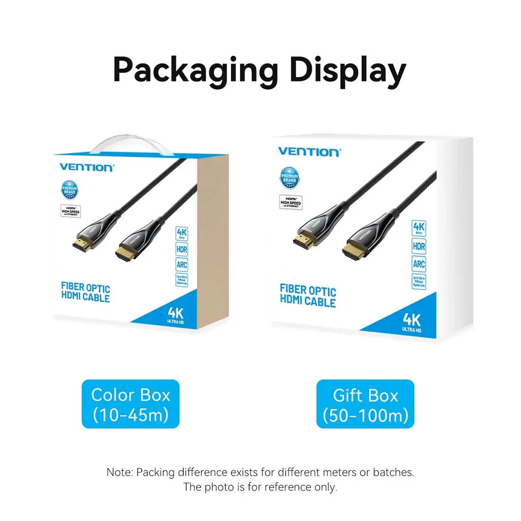Кабель мультимедійний HDMI M to HDMI M 70.0m 4K60Hz fiber optic black Vention (ALSBAX) - фото 4