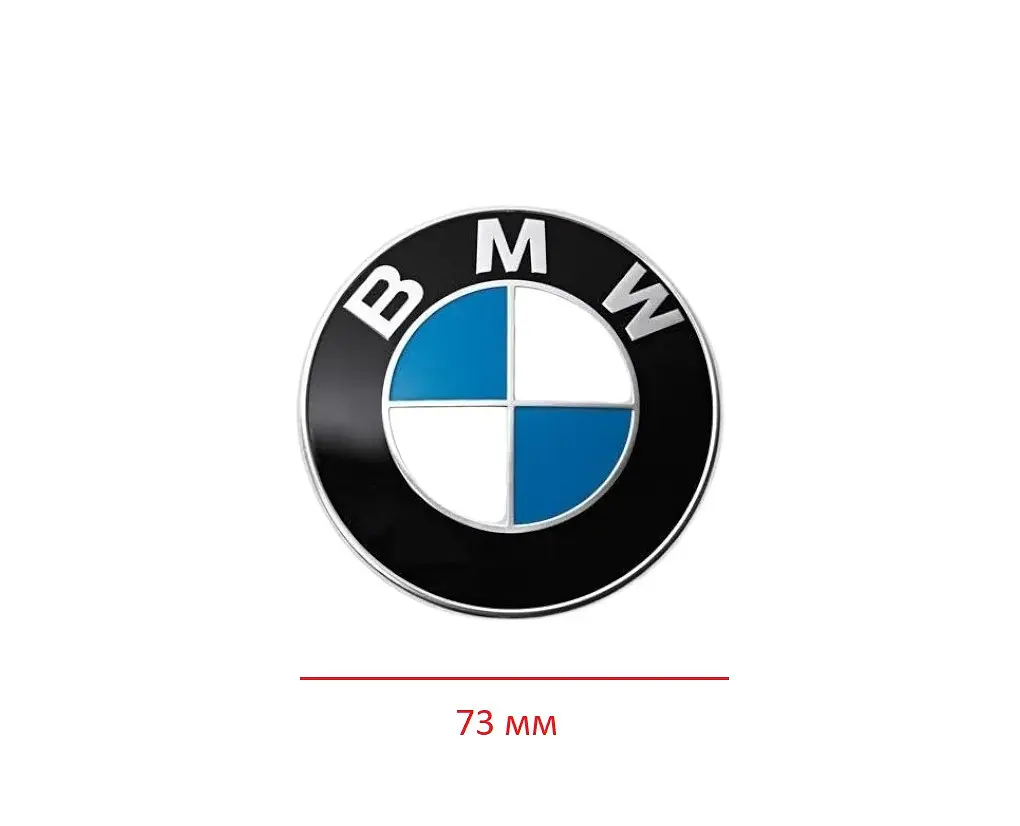 Емблема Bmw біло-синя 73 мм (направляючі) 51148219237 - фото 2