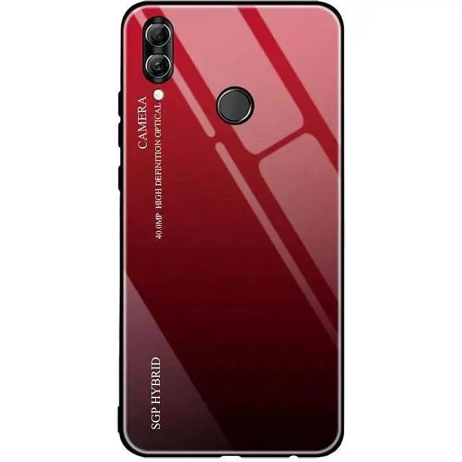 Чохол бампер Primo Gradient Glass для Huawei P Smart 2019 / Honor 10 Lite Red - фото 2
