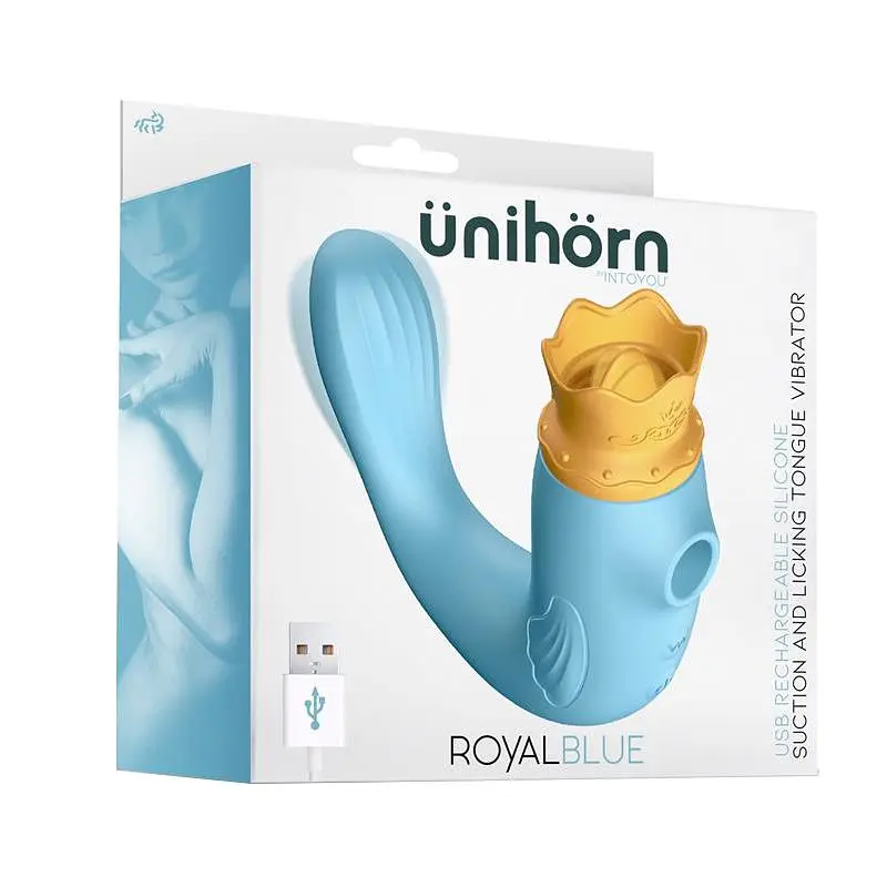 Масажер для клітора Unihorn Royal Blue, 11,5 см (синій) - фото 3