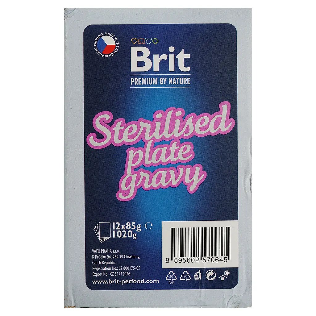 Вологий корм для стерилізованих котів Brit Premium Delicate Fillets in Gravy Family Plate Sterilised Сімейна тарілка в соусі 1020 г (12 x 85 г) - фото 2