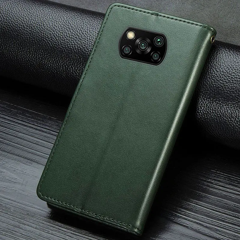 Шкіряний чохол-книжка GETMAN Gallant (PU) для Xiaomi Poco X3 NFC / Poco X3 Pro Зелений - фото 5