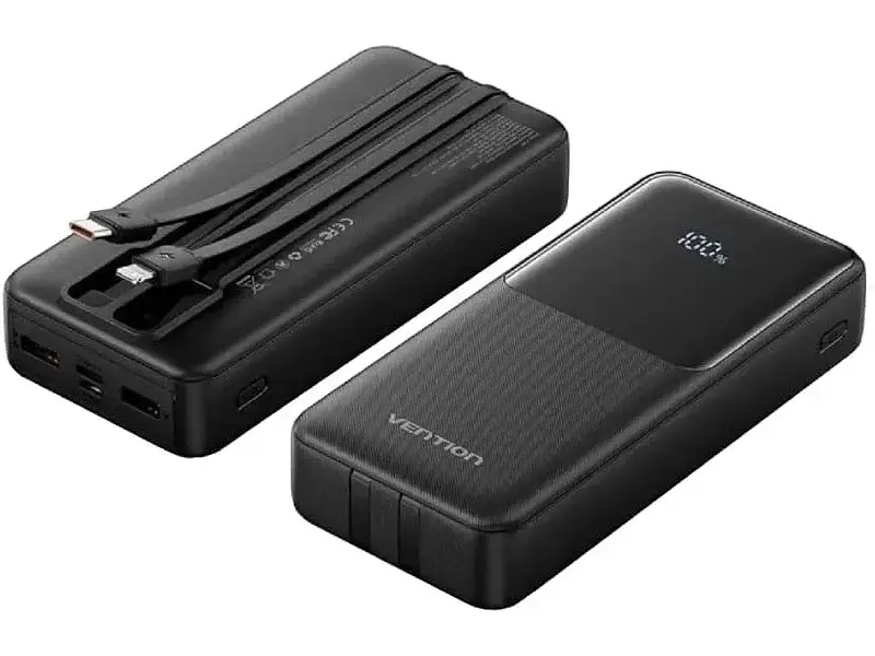 Зовнішній акумулятор (Power Bank) Vention 20000mAh 22.5W Black (FHPB0) - фото 2