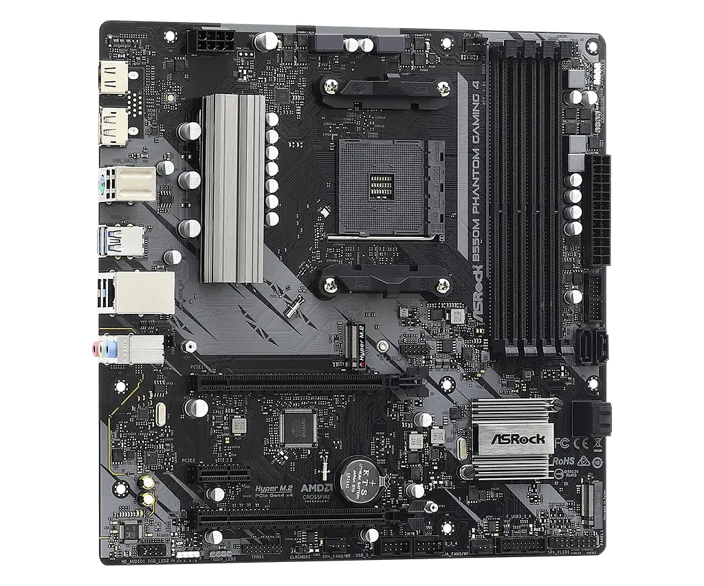 Материнська плата ASRock B550M Phantom Gaming 4 Socket AM4 (B550M PHANTOM GAMING 4) - фото 2