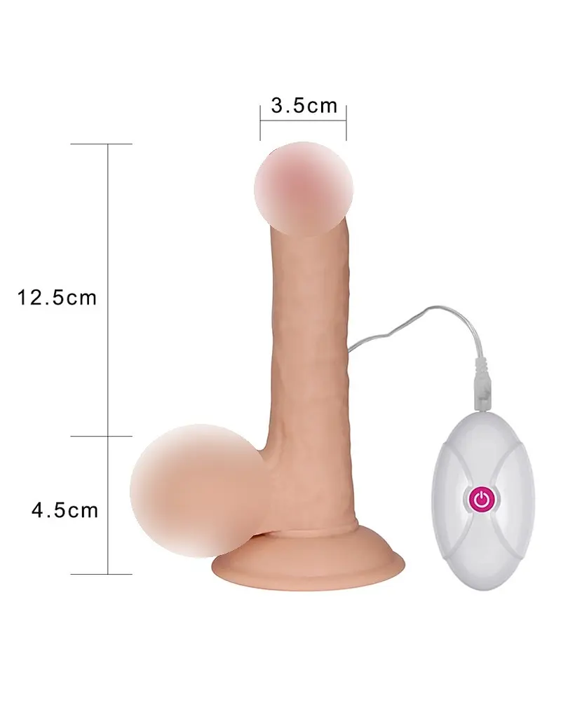 П. Вибратор Love Toy из киберкожи с мошонкой и на присоске Toyfa 66-LV1091 88329 - фото 2