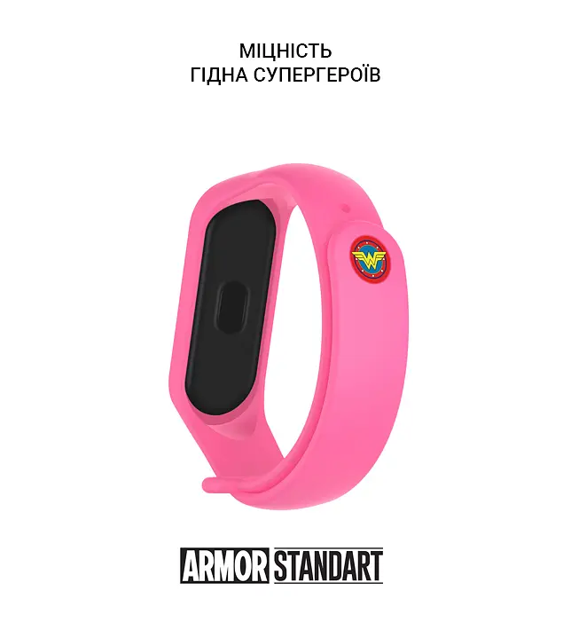 Ремінець ArmorStandart Superhero Edition для Xiaomi Mi Band 4/3 Wonder Woman Pink (ARM55067) - фото 3