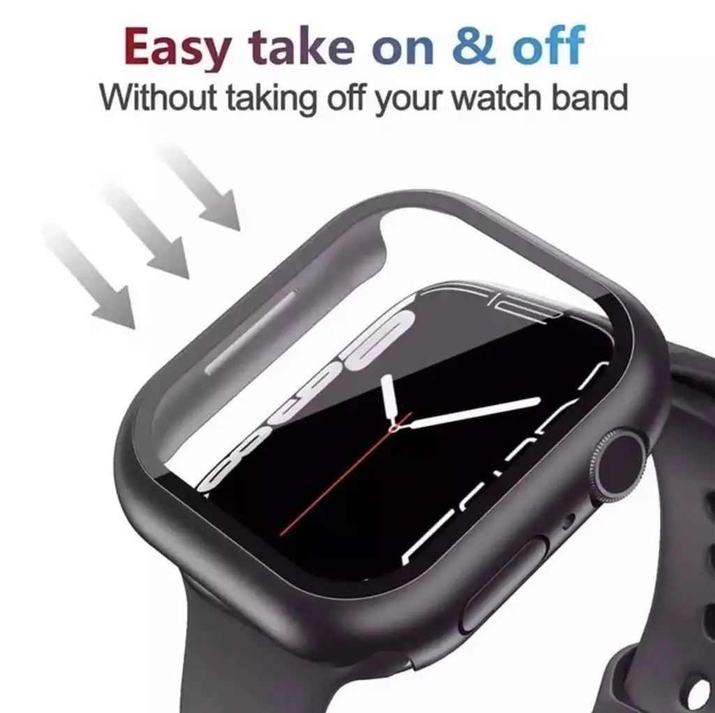 Захисний чохол зі склом Choice для Apple Watch 41 мм Чорний - фото 4