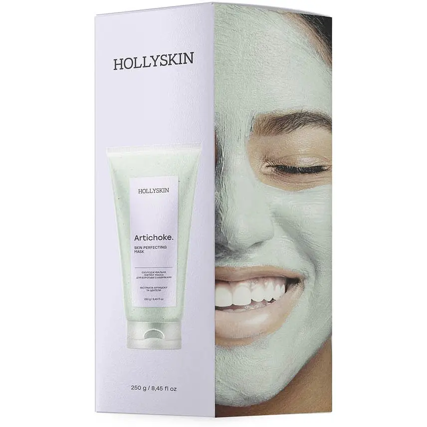 Ліфтинг маска для боротьби з набряками Hollyskin Artichoke Skin Perfecting охолоджуюча 250 г - фото 2