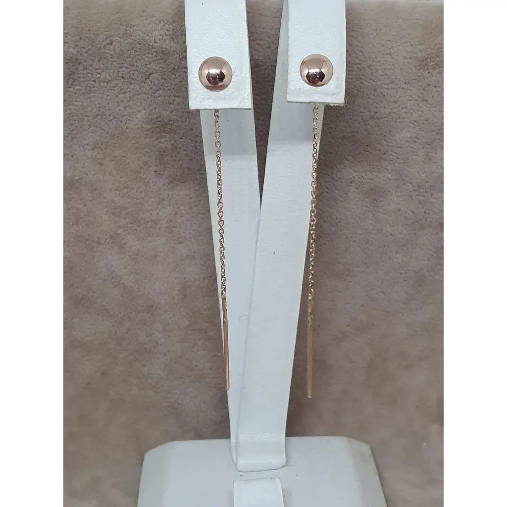 Золоті сережки-протяжки Tango. 580044 - фото 3