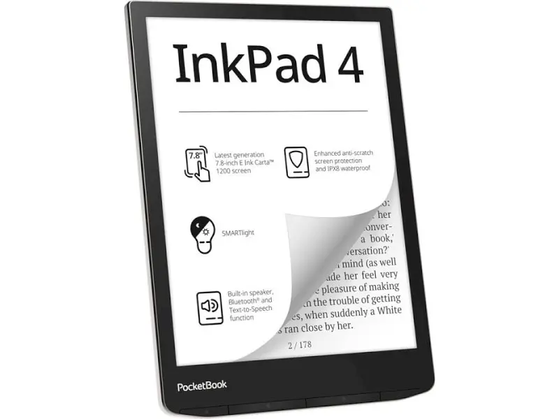 Електронна книга PocketBook 743G InkPad 4, Stundust Silver (PB743G-U-CIS) - фото 2