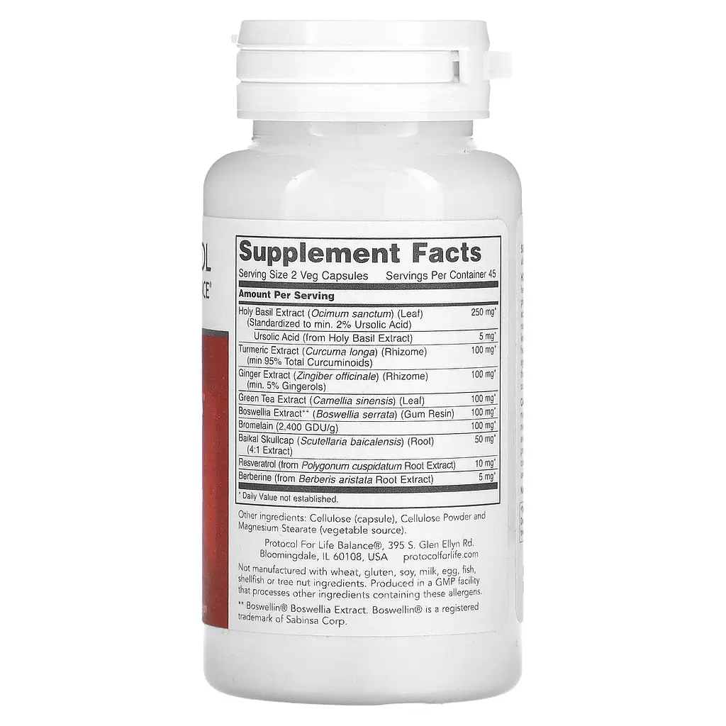 Підтримка здоров'я суглобів та зниження періодичного болю  Protocol for Life Balance D-Flame 90 рослинних капсул - фото 2