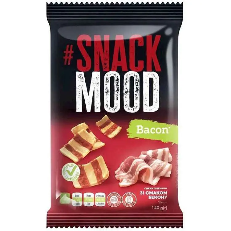 Снеки SNACK MOOD 50г Бекон пшеничні м/уп