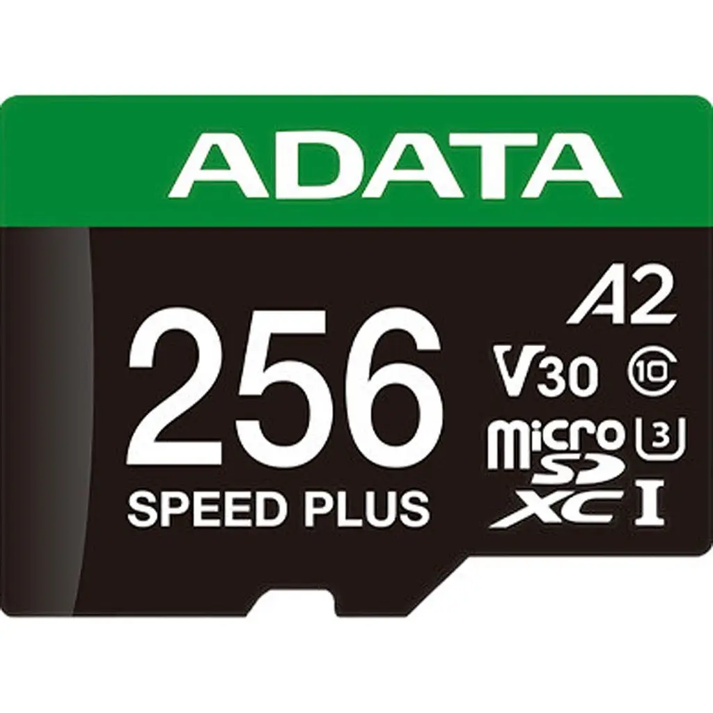 Карта пам'яті ADATA microSDXC Speed Plus 256Gb Class 10 UHS-1 A2 V30 + SD адаптер (UD256GUI3V30A2SP-RA1) [162139] - фото 2