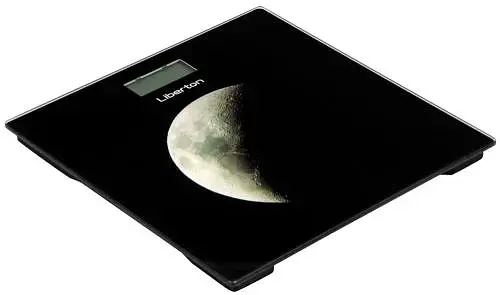 Ваги підлогові Liberton LBS-0801, Black, LCD-дисплей, максимальна вага 180кг, точність вимірювання 50г, матеріал поверхні ударостійке скло, індикатор заряду, індикатор перевантаження, живлення 2*AAA 1,5V (у комплекті) - фото 2