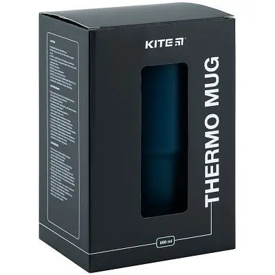 Термокружка Kite з ручкою 600 мл смарагдова (K24-1207-2) - фото 8