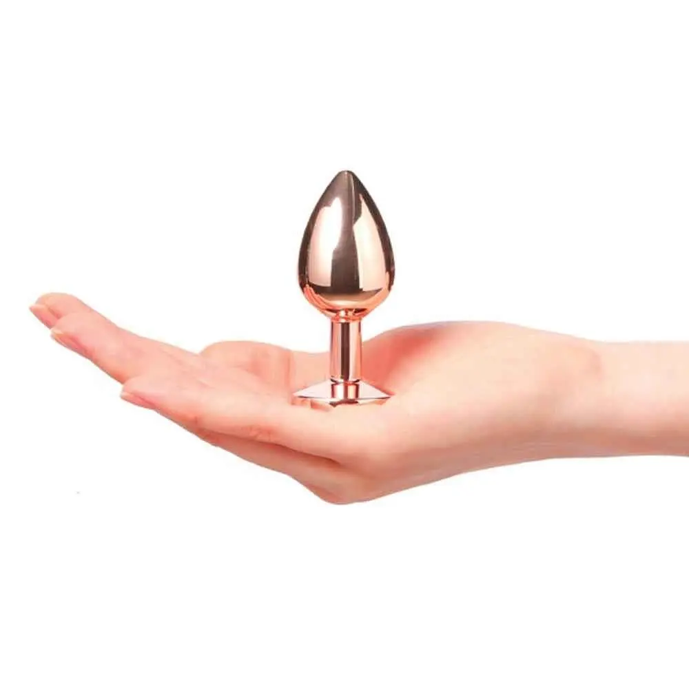 Анальна пробка Dorcel Diamond Plug S 7.1 см (золотий) - фото 2