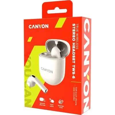 Наушники Canyon TWS-6 Beige (CNS-TWS6BE) - фото 6