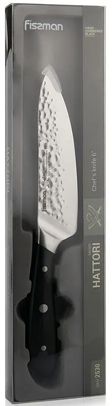 Ніж кухарський Fissman Hattori hammered із нержавіючої сталі 150 мм 000264773 - фото 4