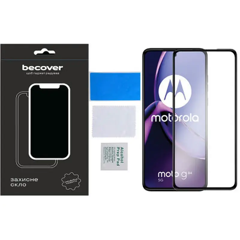 Скло захисне BeCover Motorola Moto G84 Black (710108) - фото 4