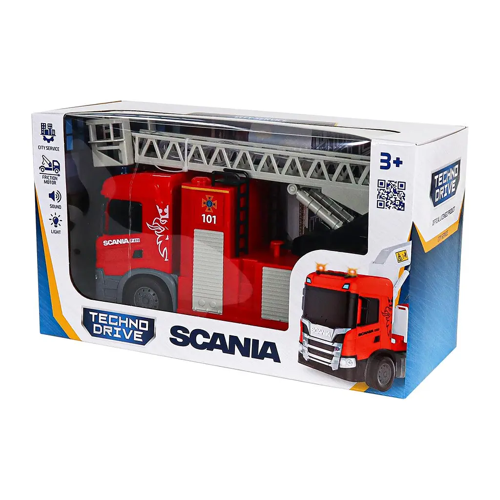 Автомодель серії "Big Truck" – ПОЖЕЖНА МАШИНА SCANIA (світло, звук, функ. води) TechnoDrive 6407KS - фото 3