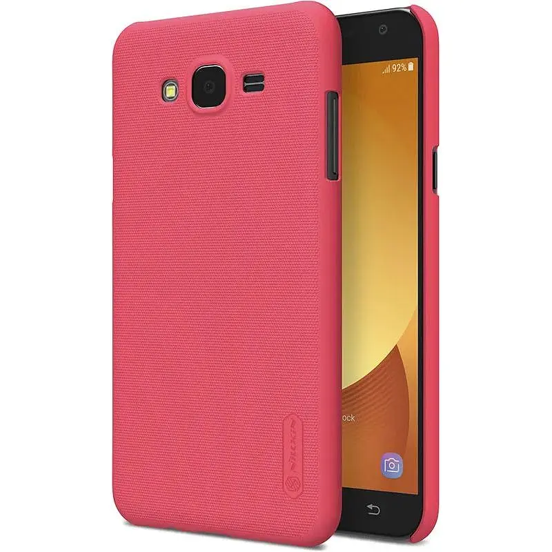 Чохол-накладка Nillkin Super Frosted Shield Samsung Galaxy J7 Neo (J701F) Red - фото 7