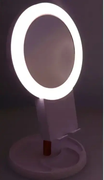 Зеркало косметическое настольное с подставкой для телефона LED подсветкой Bailong BL-JG-003 - фото 6