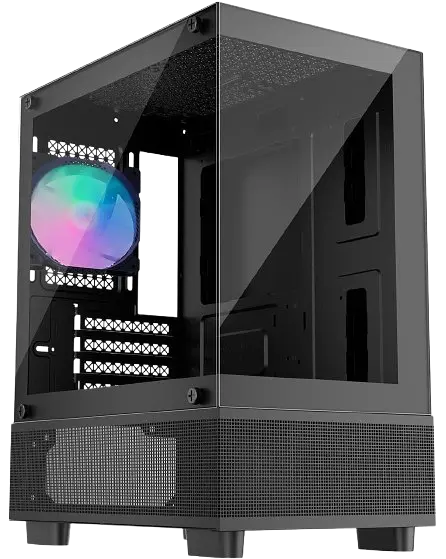 Корпус 1stPlayer Mi2-A-BK-2F7R-1F7 ARGB Black - фото 2