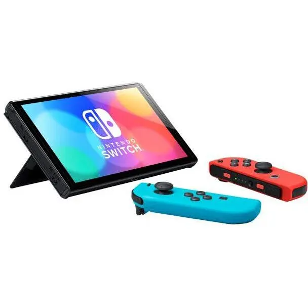 Портативная игровая консоль Nintendo Switch OLED Neon Blue/Neon Red set [64459] - фото 2