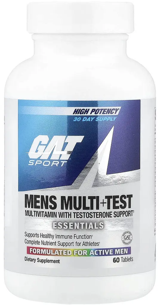 Мультивітаміни з тестостероном для чоловіків 60 таблеток Mens Multi + Test GAT - фото 3